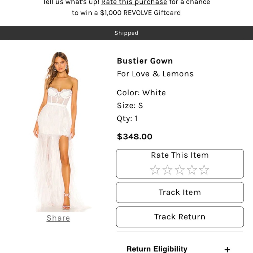 For Love and Lemons Bustier Gown